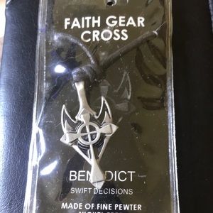 Faith Gear fine pewter Cross Benedict “Swift Decisions “ new in package